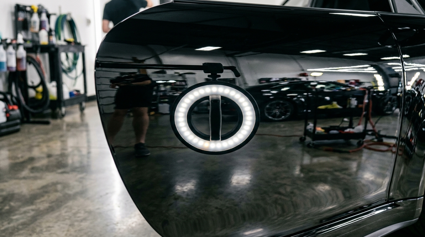 Mirror reflection after paint correction